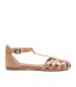 SANDALIA PLANA PIEL NATURAL ASTRID